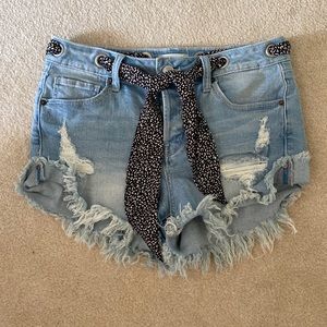 Alter’d state Jean shorts with belt size 27